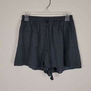 Naked Zebra Black Elastic Waist Shorts Size Small